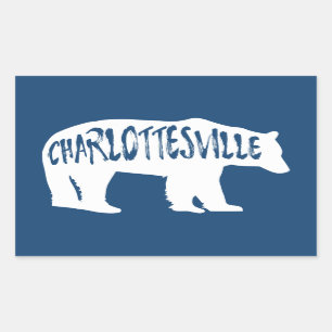 Adesivo Retangular Charlottesville Virginia Bear