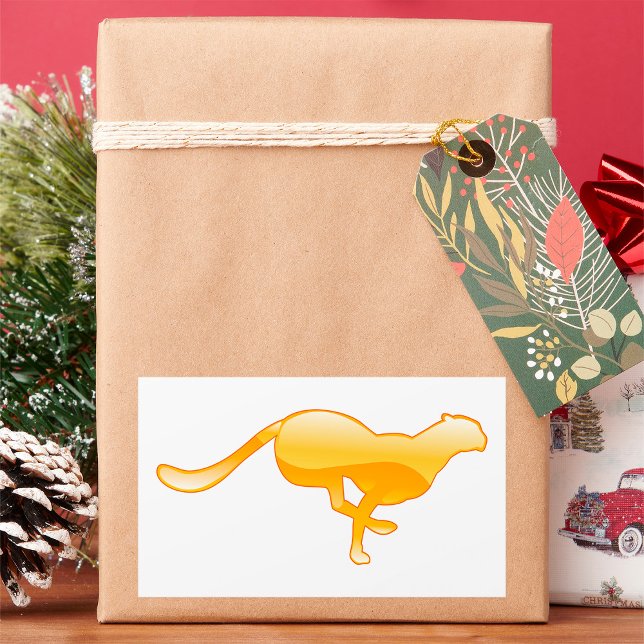 Adesivo Retangular Cheetah Running (Criador carregado)