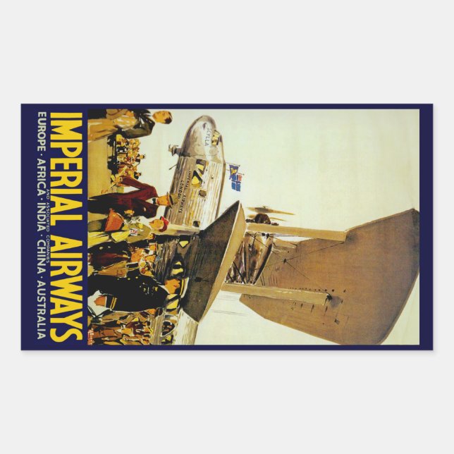 Adesivo Retangular Chegada da Imperial Airways (Frente)