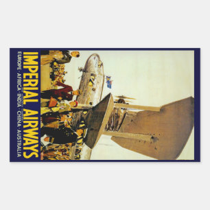 Adesivo Retangular Chegada de Imperial Airways