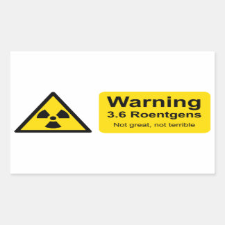 Adesivo Retangular Chernobyl 3.6 Roentgens: Não excelente, não terrív