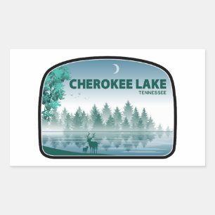 Adesivo Retangular Cherokee Lake Tennessee Deer