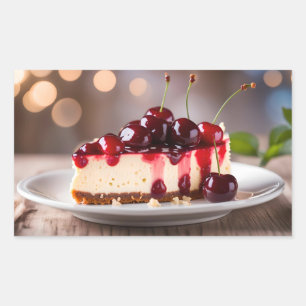 Adesivo Retangular Cherry Cheesecake