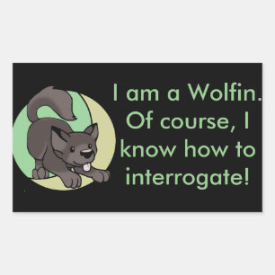 Adesivo Retangular Chibi Wolf Sticker