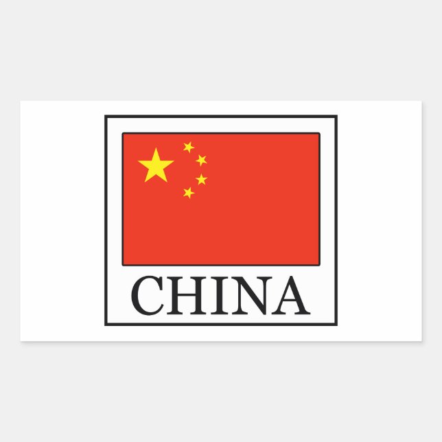 Adesivo Retangular China (Frente)