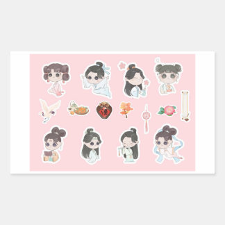 Adesivo Retangular Chinese Theme Digital Stickers  | Country Edition