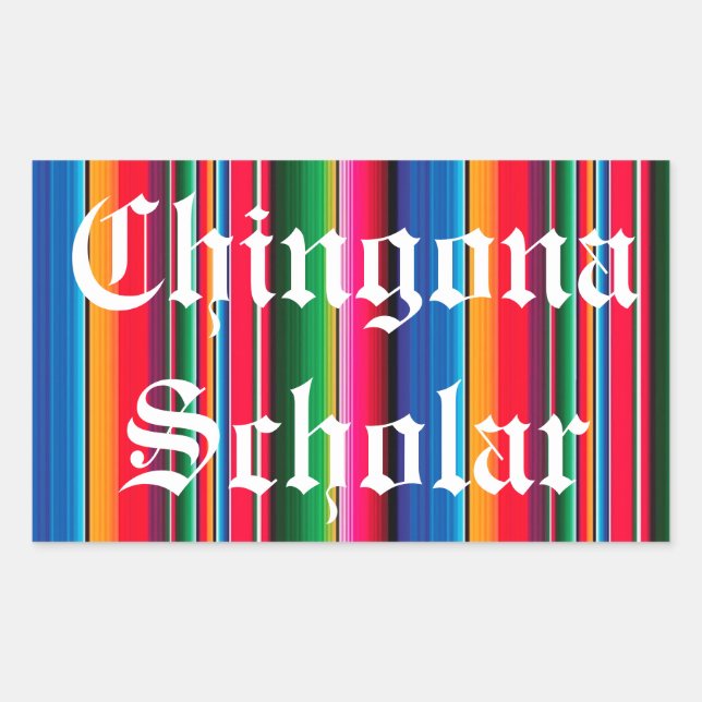 Adesivo Retangular Chingona Scholar Sarape Sticker (Frente)