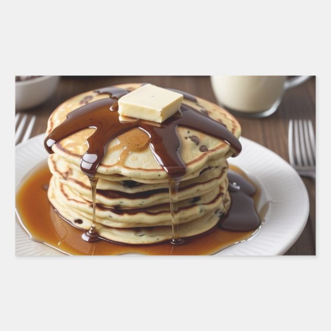 Adesivo Retangular Chip Pancakes Chocolate (Frente)