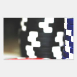 Adesivo Retangular Chips Joando Casino Ganham Prêmio de Sorte de Jogo