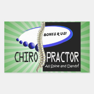 ADESIVO RETANGULAR CHIROPRATOR - TODA ESPINHA E DANDY - OSSOS R US