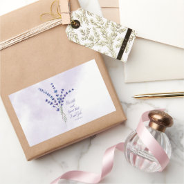 Adesivo Retangular Christian Encorajando Lavanda com Escritura