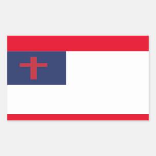 Adesivo Retangular Christian Flag