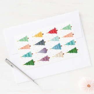 Adesivo Retangular Christmas trees, Ornaments for a Joyful Season