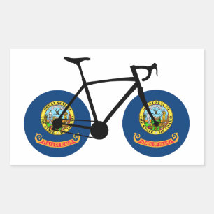 Adesivo Retangular Ciclismo da Bandeira de Idaho