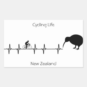 Adesivo Retangular Ciclismo, personalizável na Nova Zelândia