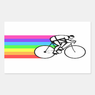 Adesivo Retangular ciclista