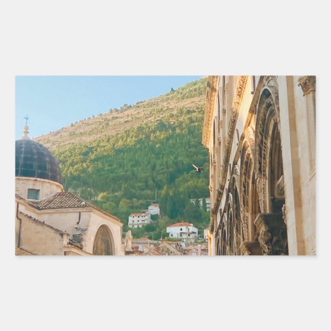 Adesivo Retangular Cidade antiga de Dubrovnik (Frente)