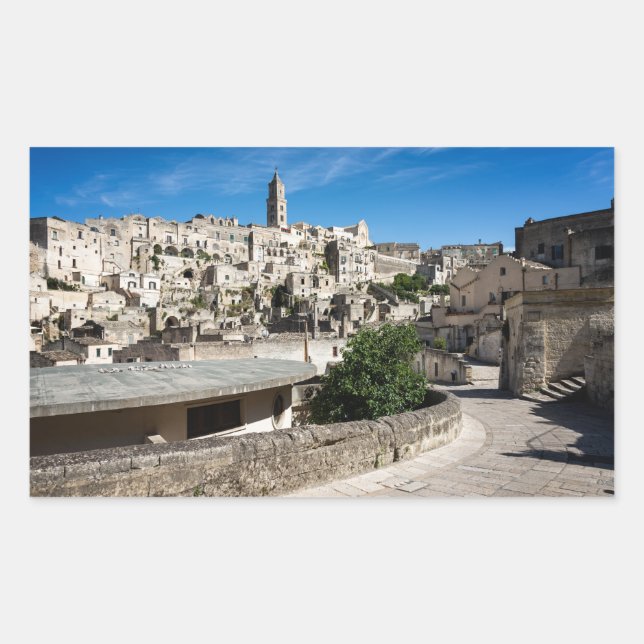 Adesivo Retangular Cidade antiga de Sassi di Matera (Frente)