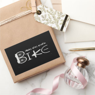 Adesivo Retangular Circular a bicicleta dos trilhos feita de peças de