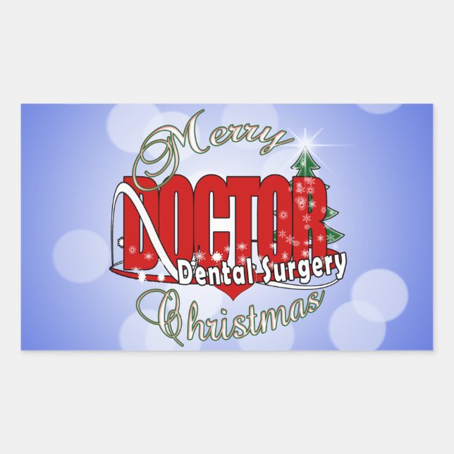 Adesivo Retangular Cirurgia dentária de NATAL (Frente)