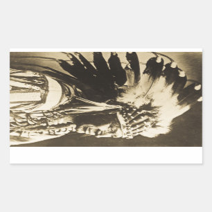 Adesivo Retangular Cisne branca principal de Lakota Sioux