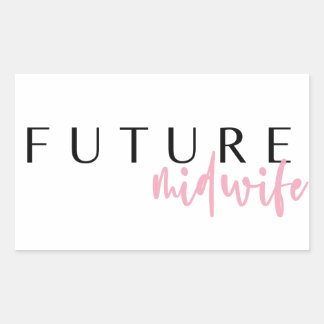 Adesivo Retangular Citação da futura parteira // profissão