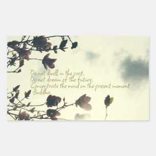 Adesivo Retangular Citação de Buda sobre o passado