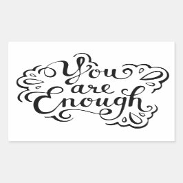 Adesivo Retangular Citação Simples e Bonita