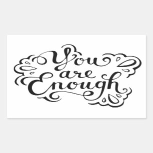 Adesivo Retangular Citação Simples e Bonita