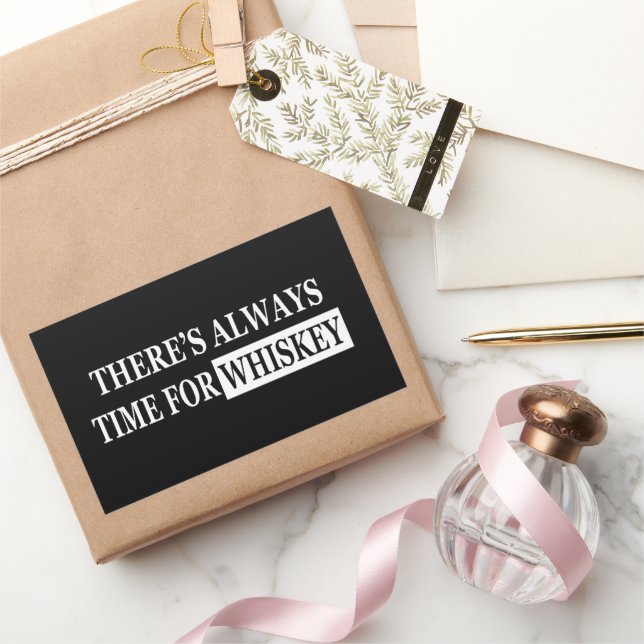 Adesivo Retangular Citações engraçadas sobre o amante do uísque (Presentear)