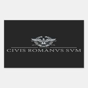 Adesivo Retangular Civis Romanus Sum (CIVIS ROMANVS SVM)