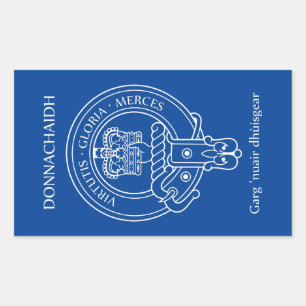 Adesivo Retangular Clan Donnachaidh (Robertson) Crest & War Cry