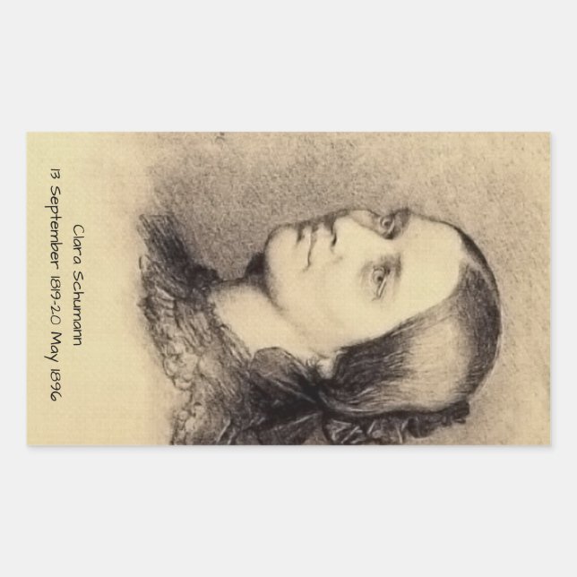Adesivo Retangular Clara Schumann (Frente)