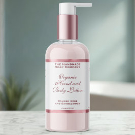 Adesivo Retangular Classic White and Pink Foil Cosmetics Bottle Label
