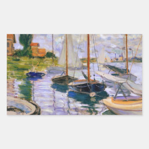 Adesivo Retangular Claude Monet - Barcos à vela no Sena