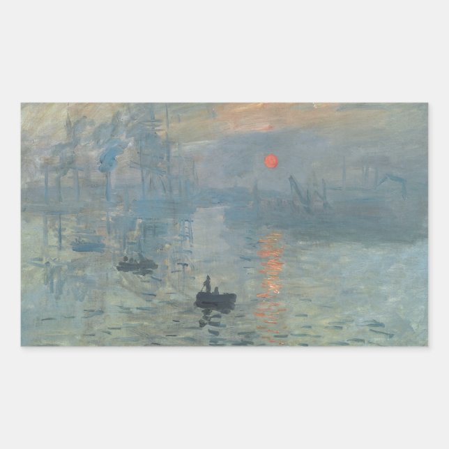 Adesivo Retangular Claude Monet Impression Sunrise Soleil Levant (Frente)