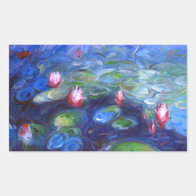 Adesivo Retangular Claude Monet: Lírios Água 2 (Frente)