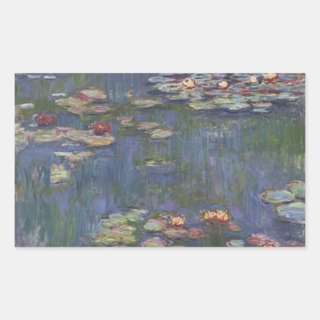 Adesivo Retangular Claude Monet - Lírios Hídricos (Frente)