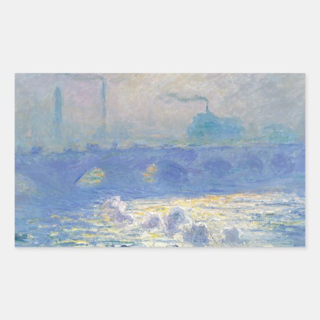 Adesivo Retangular Claude Monet - Ponte Waterloo (Frente)