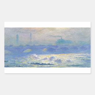 Adesivo Retangular Claude Monet - Ponte Waterloo