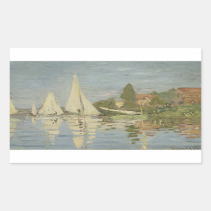 Adesivo Retangular Claude Monet - regatas em Argenteuil