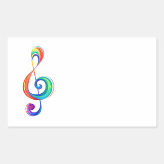 Adesivo Retangular Clef (trecho de arco-íris)