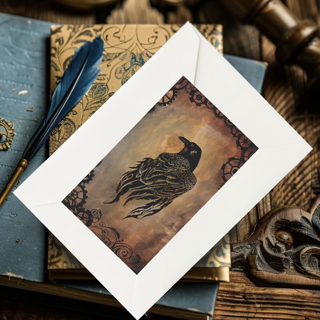 Adesivo Retangular Clockwork Raven (Criador carregado)