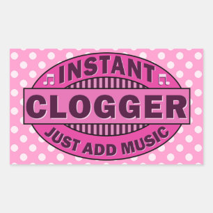 Adesivo Retangular Clogger imediato apenas adiciona o rosa da música