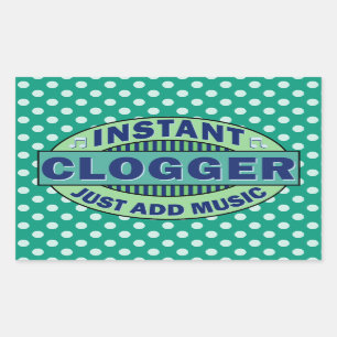 Adesivo Retangular Clogger Instantâneo Apenas adicione música