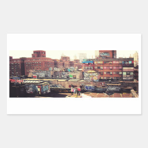 Adesivo Retangular Clotheslines e grafites