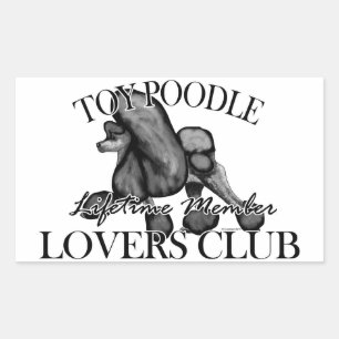 Adesivo Retangular Clube de Amantes de Toy Poodle Black