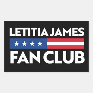Adesivo Retangular Clube de Fãs de Letitia James