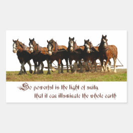 Adesivo Retangular Clydesdales