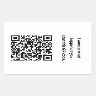 Adesivo Retangular Código inútil de QR: Maravilha